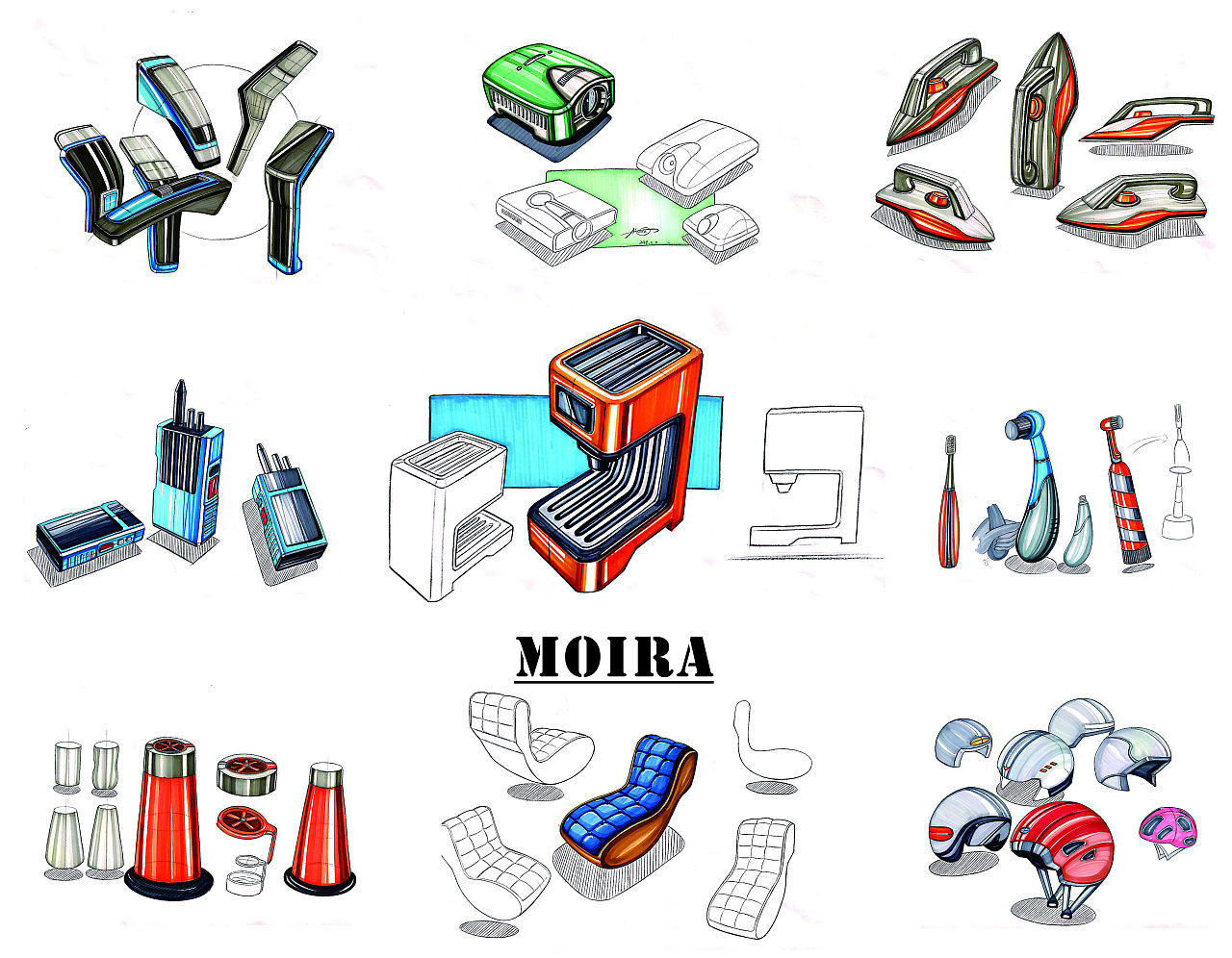 臨摹產品設計手繪 Moira茸日用電子產品手繪心得